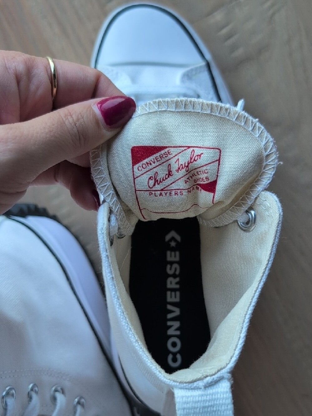 Converse White Women’s High-Top Platform Sneakers Size 7 - Picture 5 of 8